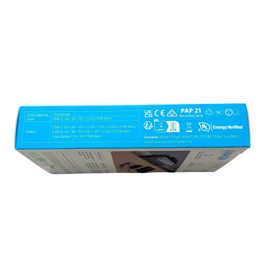 Nn2O Anker Pocket-size Power Boost Power Bank 10000mah 22.5W Max Digital Display